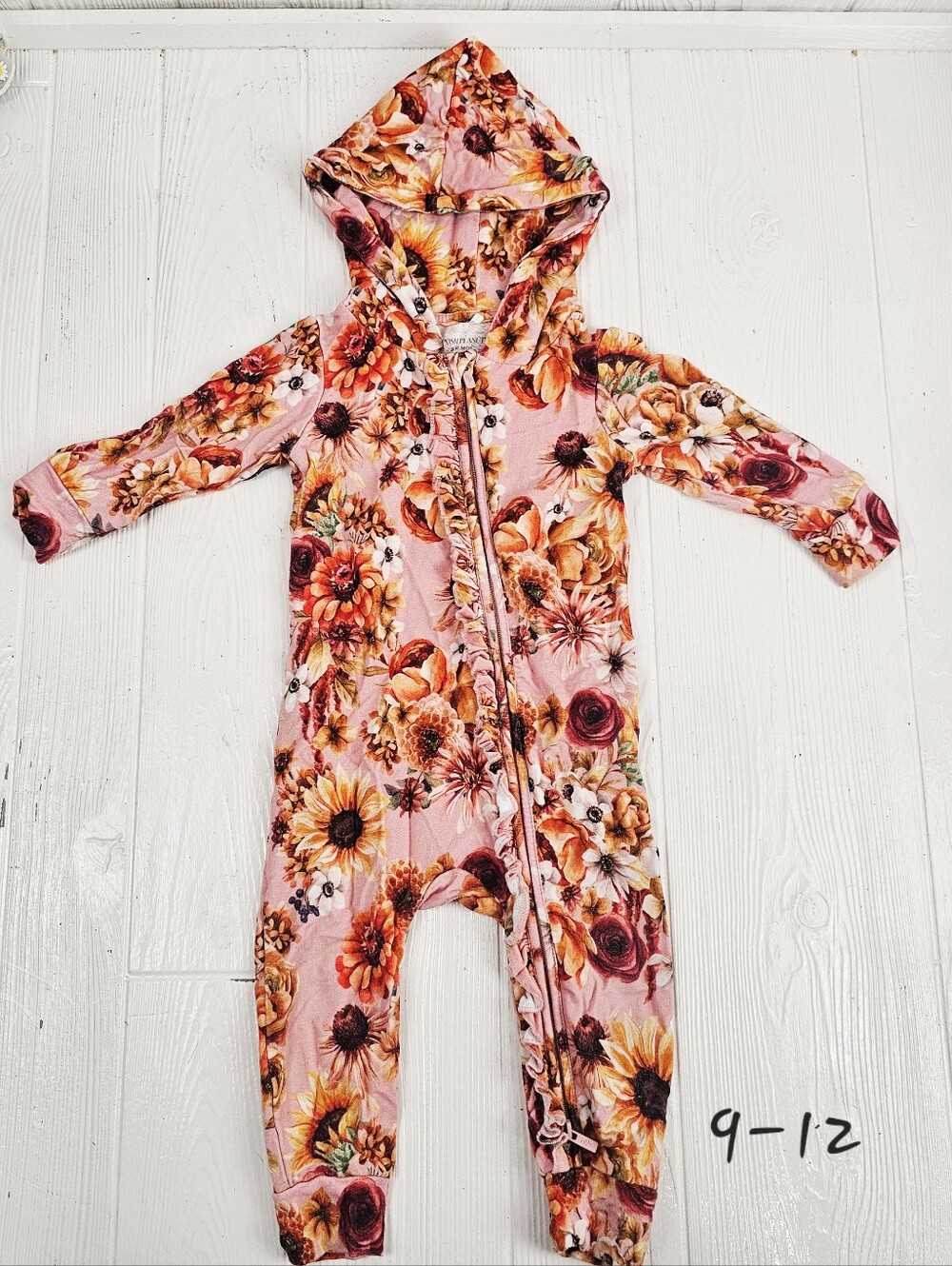 Posh Peanut Brigitta French Terry Zippered Hooded Romper